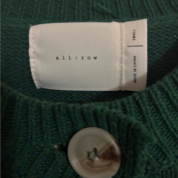 Green Knit Long Sleeve Button Down Women's Cardigan - Picture 5 of 8